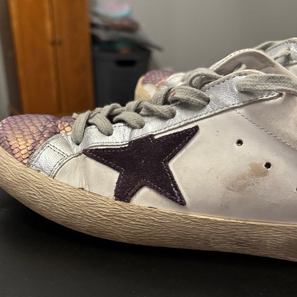 Women's Golden Goose Metallic Pink Star Accent Sneakers - Picture 4 of 11
